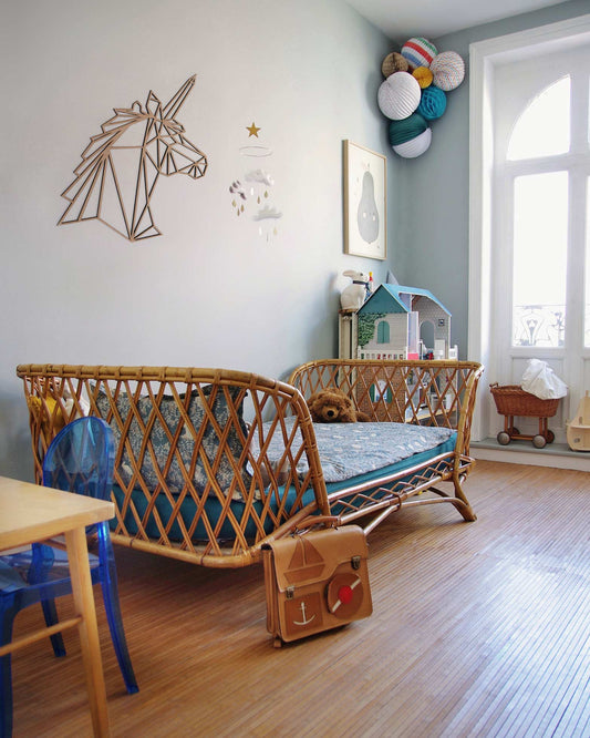 Geometrische Unicorn | Hout- Geometricart-interieur-decoratie-wand-muur