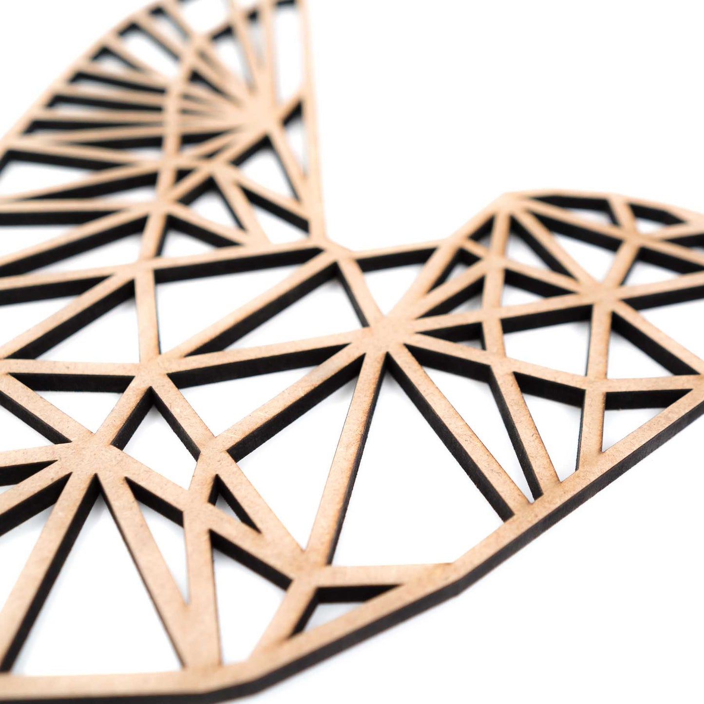 Geometrische Kolibrie | Hout- Geometricart-interieur-decoratie-wand-muur