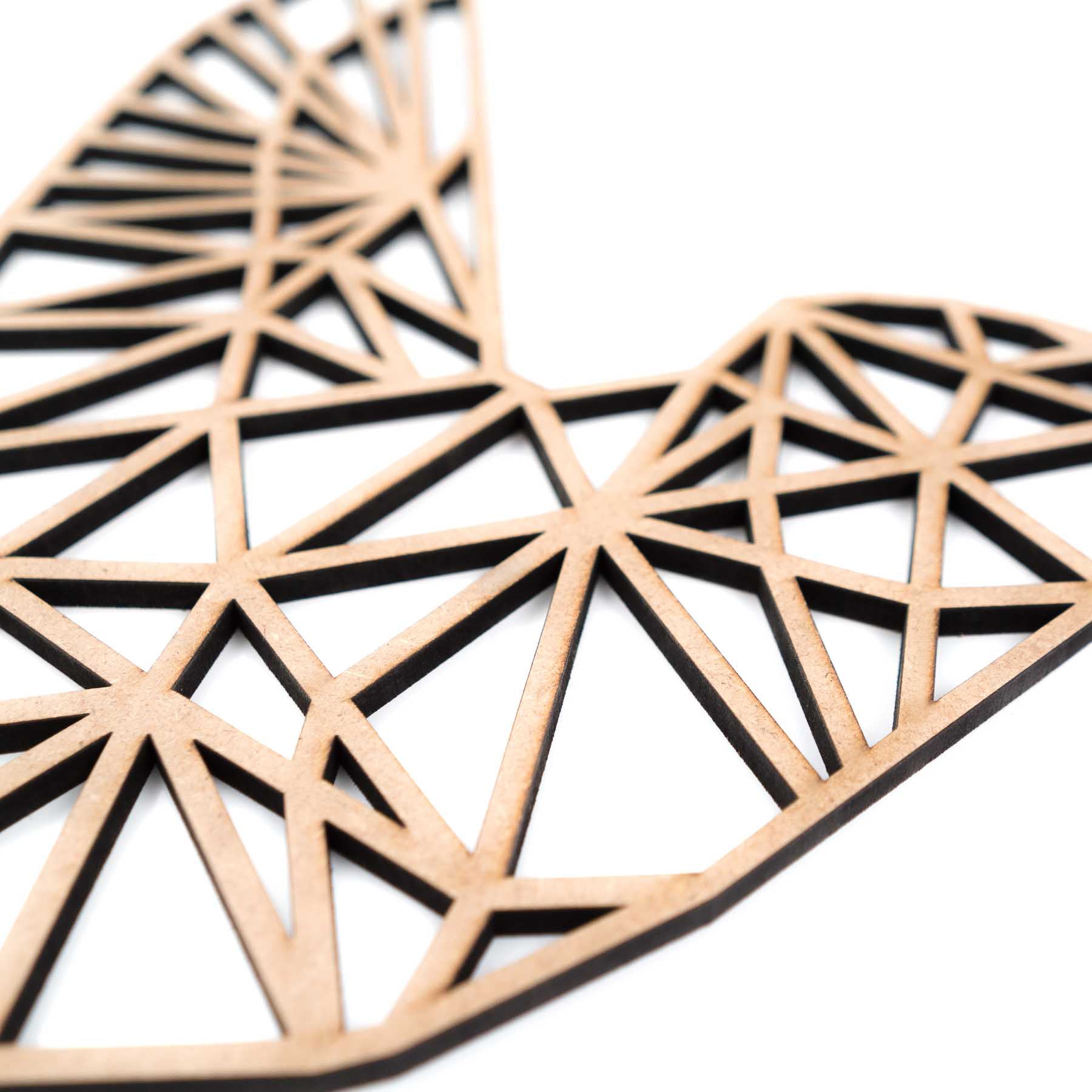 Geometrische Kolibrie | Hout- Geometricart-interieur-decoratie-wand-muur