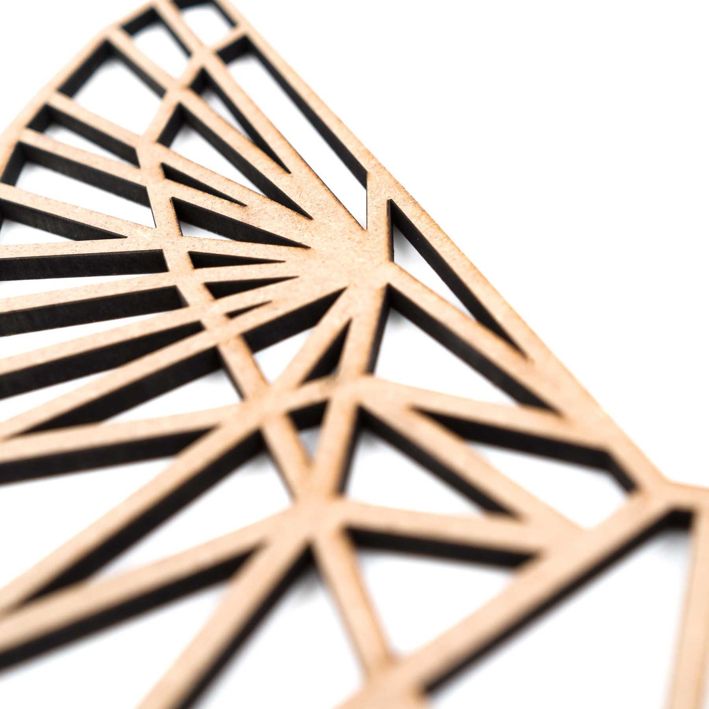 Geometrische Kolibrie | Hout- Geometricart-interieur-decoratie-wand-muur