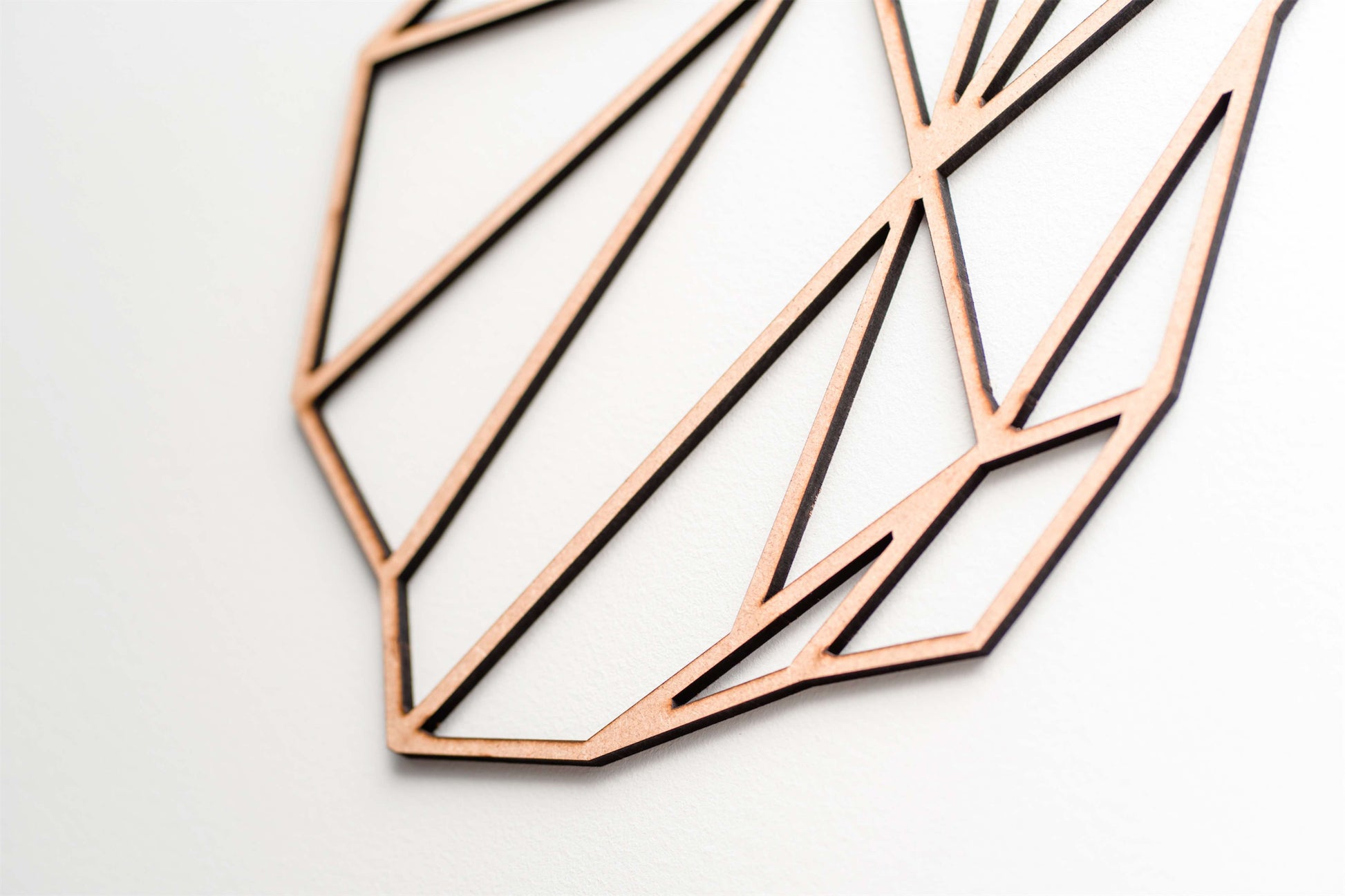 Geometrisch Hert | Hout- Geometricart-interieur-decoratie-wand-muur