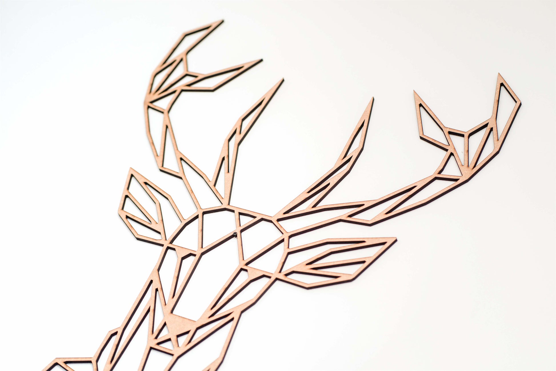 Geometrisch Hert | Hout- Geometricart-interieur-decoratie-wand-muur