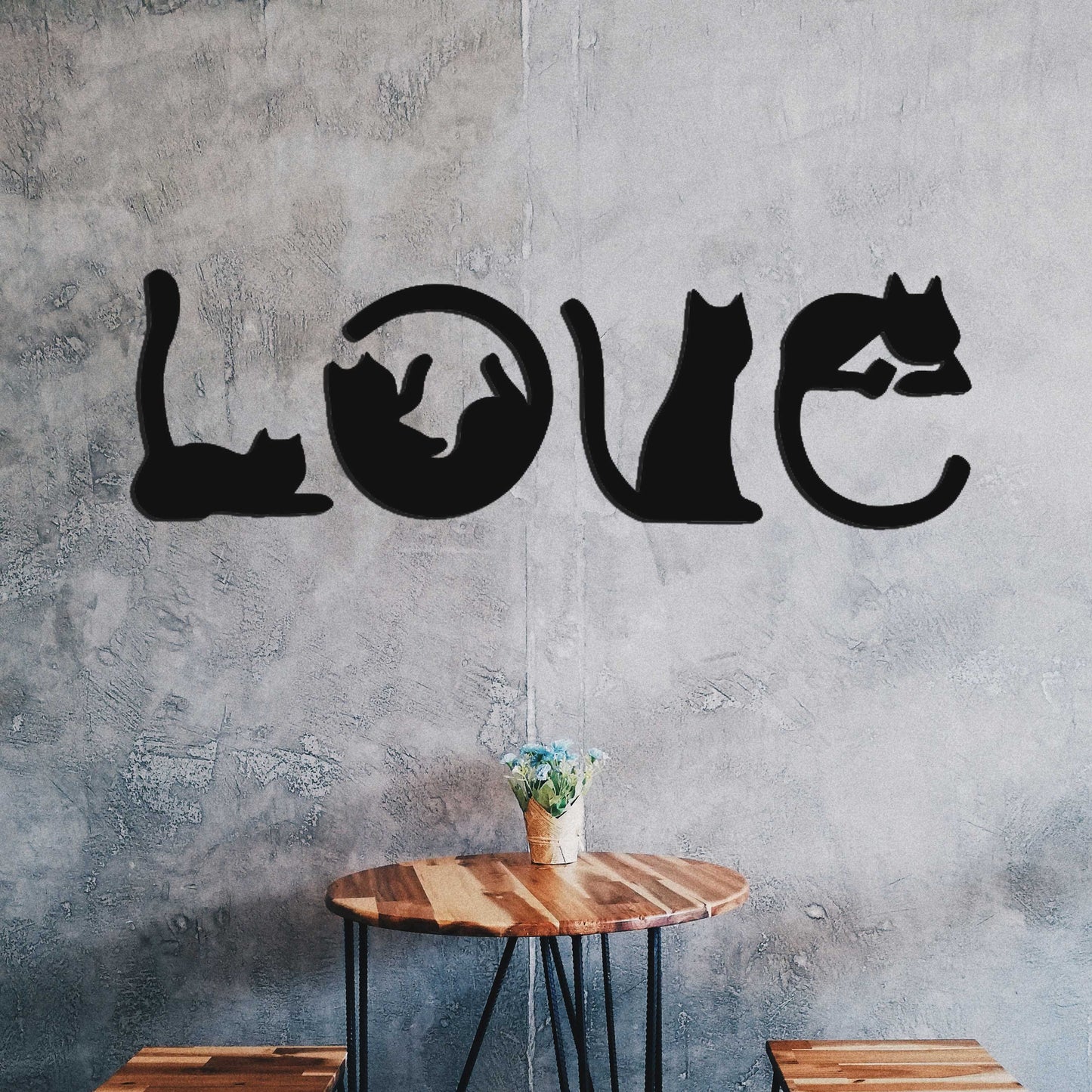 Poes - Wanddecoratie - Love - Kattenliefhebber
