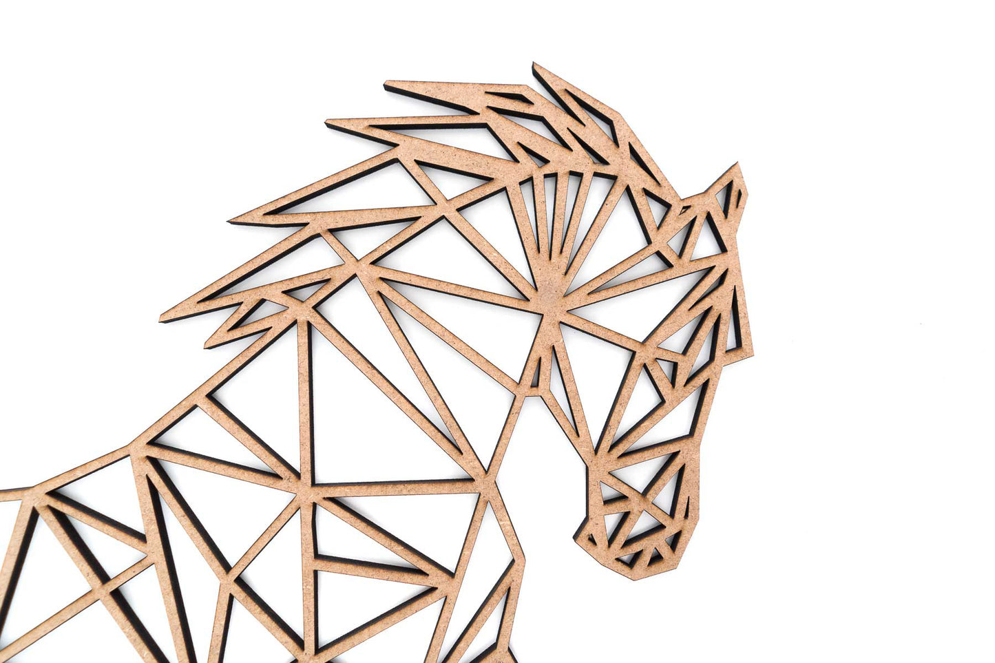Geometrisch Paard | Hout- Geometricart-interieur-decoratie-wand-muur