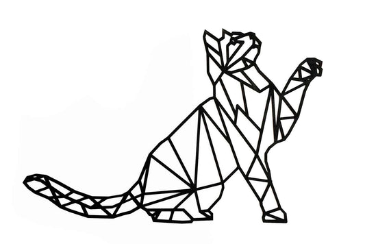 Poes | Kat | Geometrisch | Hout